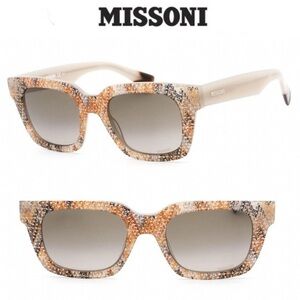 Missoni Sunglasses Model Size 0103/s Z9K / HA beige patt Tan and Cream Print NWT
